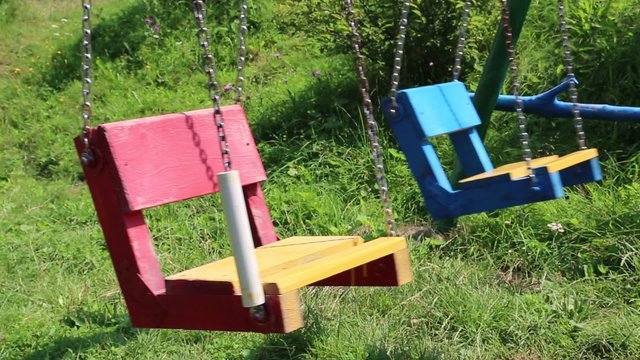 Colourful swings