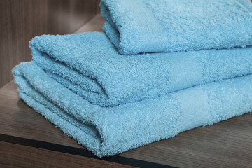 Obraz na płótnie Canvas set blue towels