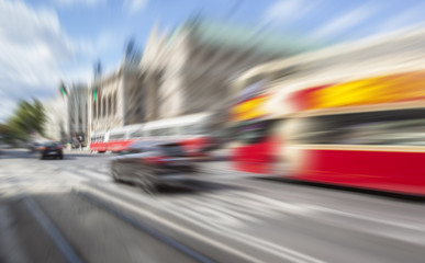 blurred city traffic 