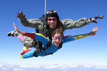 Gardinen Skydiving Tandem Happy © Mauricio G
