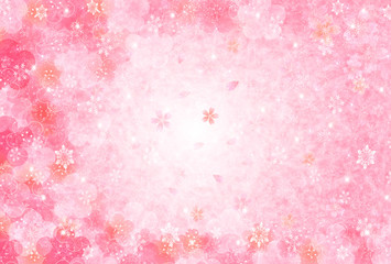 桜　年賀状　背景