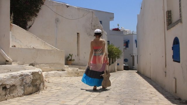 Side street in Sidi Bou Said, Tunisia
