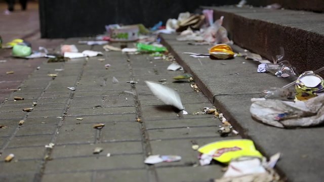 Rubbish on the streets