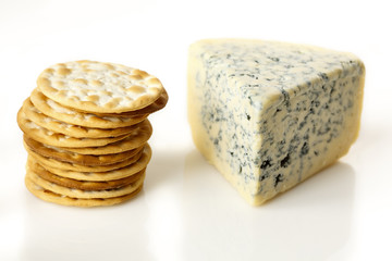 Crackers and Roquefort Wedge