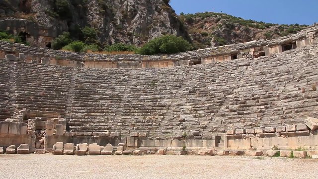 Ancient Greek-Roman amphitheatre. Myra old name - Demre, Turkey