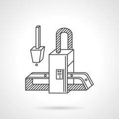 Obraz premium Conveyor element flat line vector icon