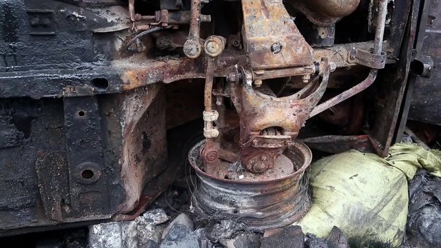 Burnt car