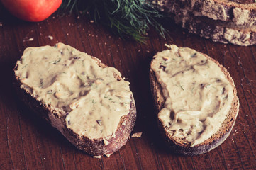 Sandwich with meat pate