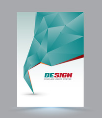 Cover page layout template. Polygon abstract speech style. Vector illustration. Can use for Leaflet, brochure, book, magazine, document template and business report cover.