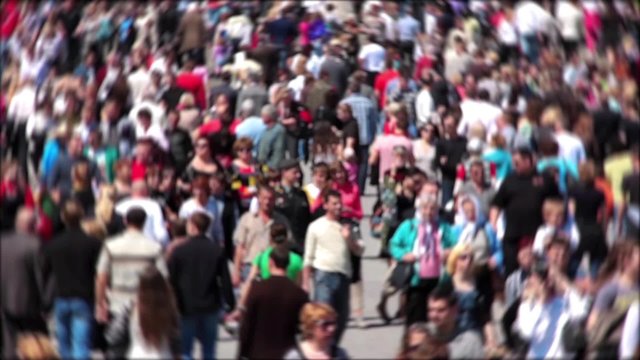 Anonymous crowd of people