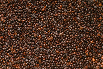 Roasted coffee beans background