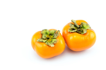 Persimmon on a white background
