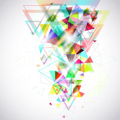Abstract background of hexagon and triangle geometric geometry polygon and element shape for poster and website decoration design, create by vector