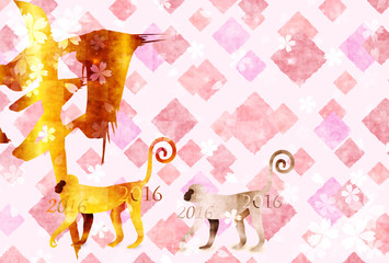 申　年賀状　背景