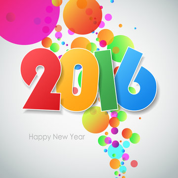 Happy new year 2016  greeting card. Vector illustration eps10