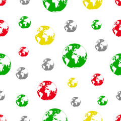 seamless pattern with Globe