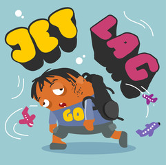 Jet lag after long flight