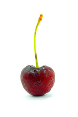 sweet cherry on white background