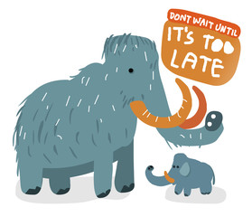 Extinct Wolly mammoth