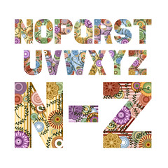 Funky Letters from N to Z