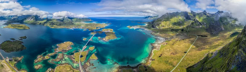 Deurstickers Lofoten panorama © harvepino