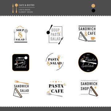Collection of Cafe Bistro Design logo Shop Business