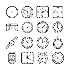 Time and clocks icons