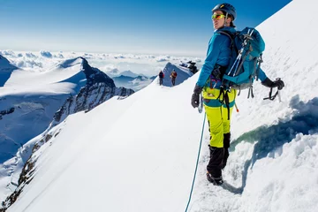 Foto auf Acrylglas Bergsteigen Bergsteiger