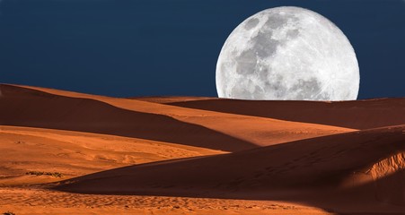 Full Moon and Dunes