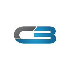 CB company linked letter logo blue