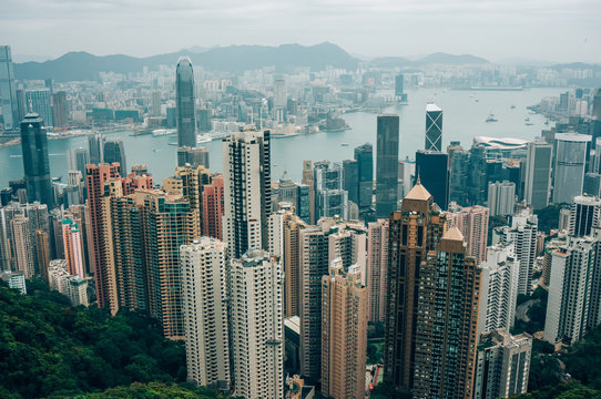 Hongkong Cityscape View from the Jardine's Lookout, Hong Kong, China