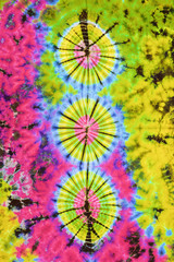 close up shot of tie dye fabric texture background