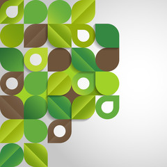 Abstract background with green leaves, eps10 vector