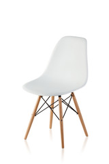 modern chair with wooden legs