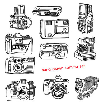 illustration vector hand drawn doodles of many kinds of photo ca
