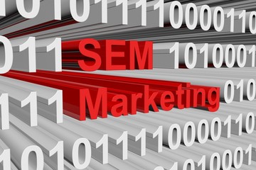 Marketing SEM are presented in the form of binary code