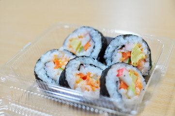 Thai Sushi in Plastic box