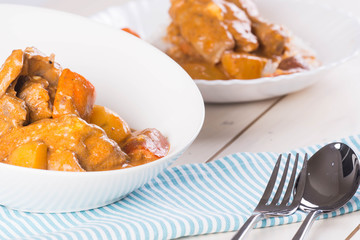 cheezy chicken kaldereta