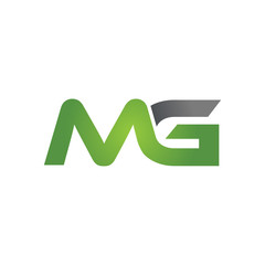 MG company linked letter logo green