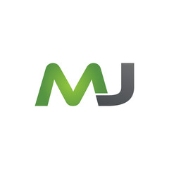 MJ company linked letter logo green