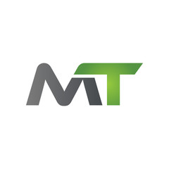 MT company linked letter logo green