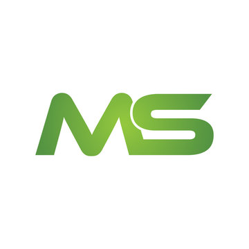 MS company linked letter logo green