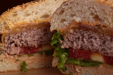 Cut burger