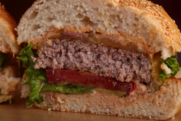 Cut burger
