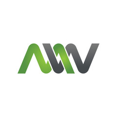 MW company linked letter logo green
