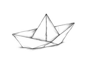 Einfaches Papierschiffchen