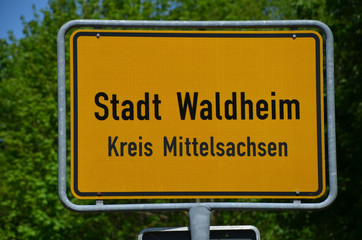 Waldheim Ortsschild