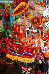 Fototapeta premium colorful lantern, marketplace, mid-autumn festival