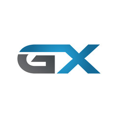 GX company linked letter logo blue