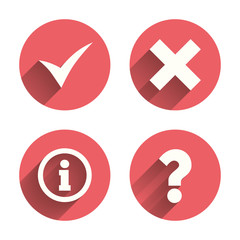 Obraz premium Information icons. Question FAQ symbol.